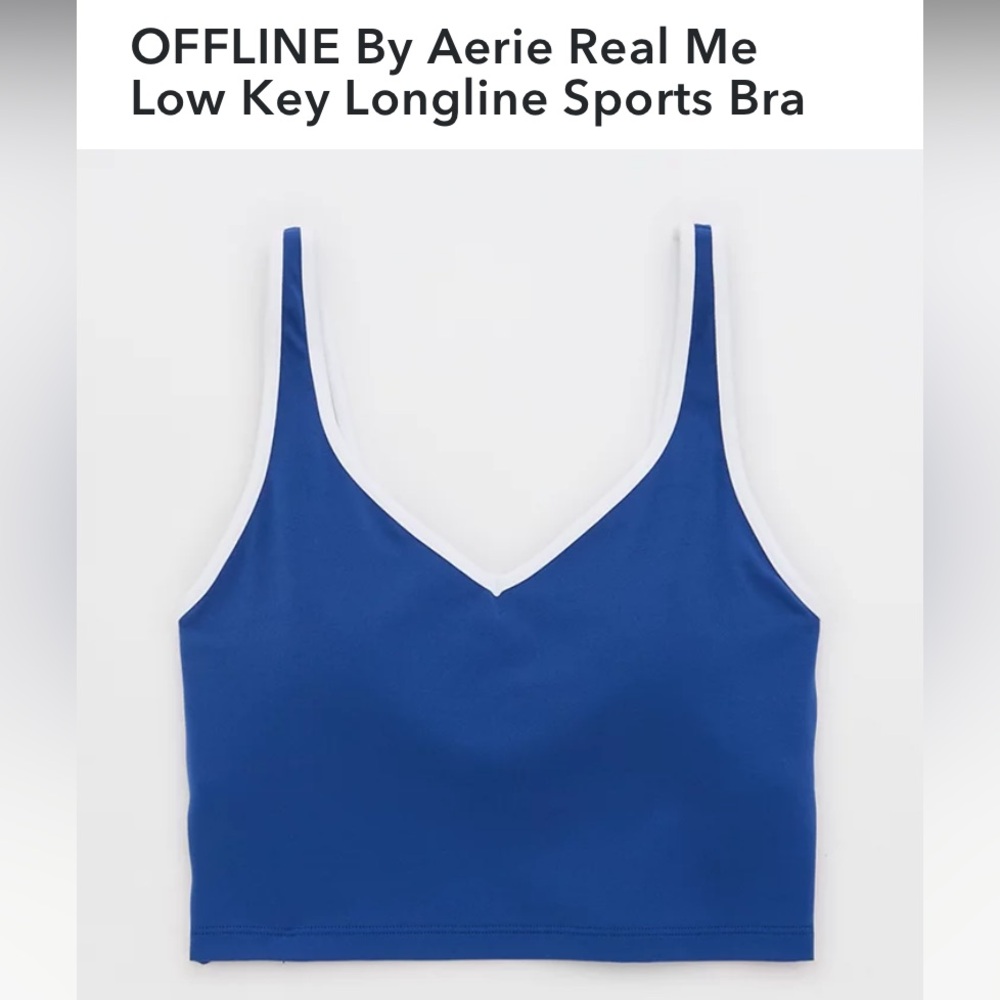 OFFLINE By Aerie Low Line Low Key Sports Bra Green